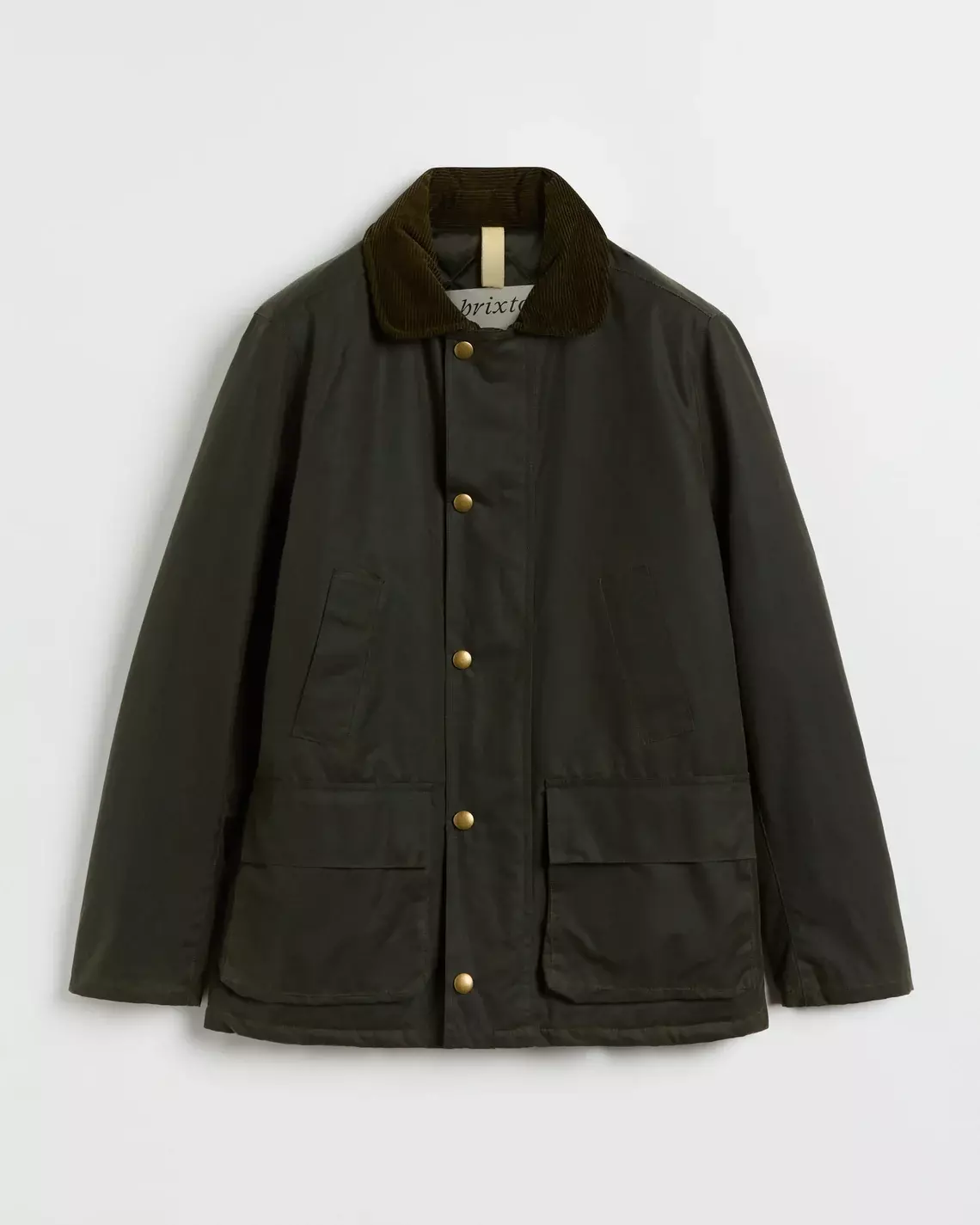 Brixtol Textiles Curtis Olive Herren Wachsjacke Wasserabweisend grün